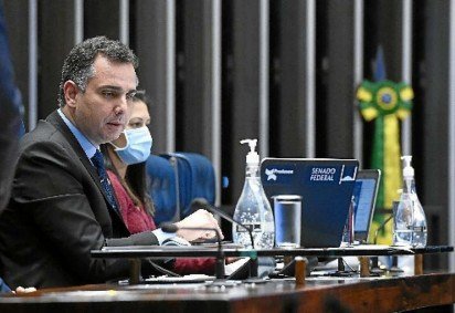 Rodrigo Pacheco (DEM-MG), presidente do Senado: Casa se prepara para votar em segundo turno - (crédito: Marcos Oliveira/Agência Senado)