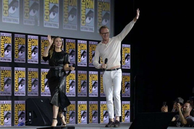Sucesso na Disney Plus em 2021, 'WandaVision' foi anunciado na última SDCC presencial em 2019 -  (crédito: Chris Delmas/AFP)