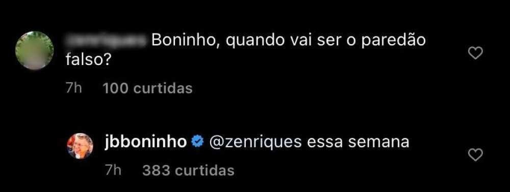 Boninho confirma paredão falso