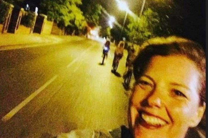 A selfie que causou a morte da britânica Carmen Greenway -  (crédito: Reprodução/RedesSociais)