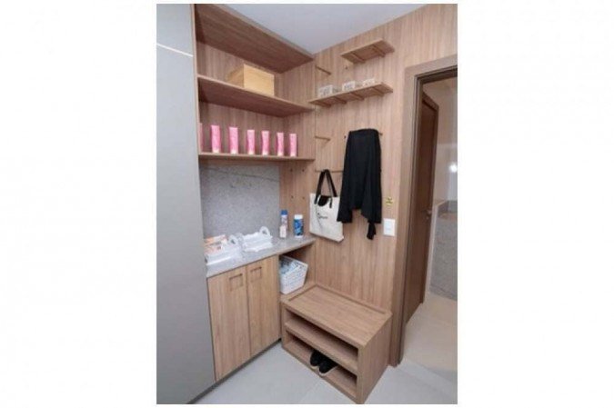 Apartamentos estão sendo projetados com 'cantinho da higienização' no hall de entrada. -  (crédito: Edgar Marra/Brasal Incorporações)