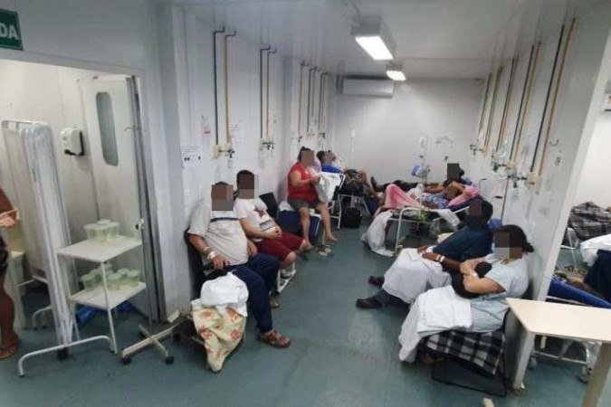 Segundo a denúncia, há superlotação de pacientes com e sem covid-19 - (crédito: Divulgação/Coren) Segundo a denúncia, há superlotação de pacientes com e sem covid-19 - (crédito: Divulgação/Coren)
