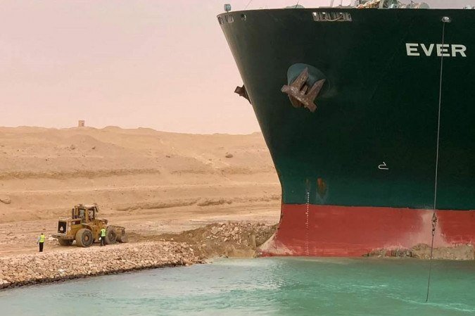 (crédito: SUEZ CANAL / AFP) (crédito: SUEZ CANAL / AFP)