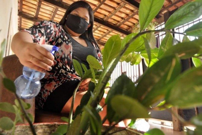 Joana Costa teve a doença e agora toma todos os cuidados em casa -  (crédito: Marcelo Ferreira/CB/D.A Press)