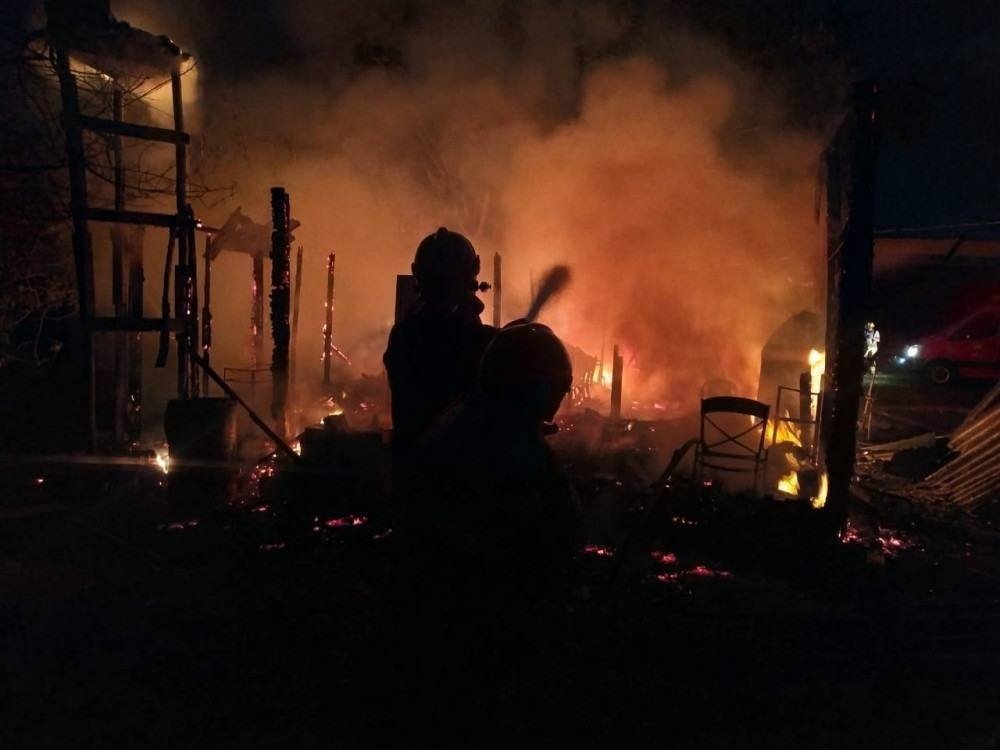 Bombeiros resgatam dois cachorros de incêndio no Gama. Fogo consumiu uma casa, que estava vazia. Animais estavam presos próximo ao local e foram libertados pela equipe
