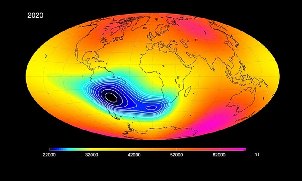 Saiba o que é a Amas -  Anomalia Magnética do Atlântico Sul 