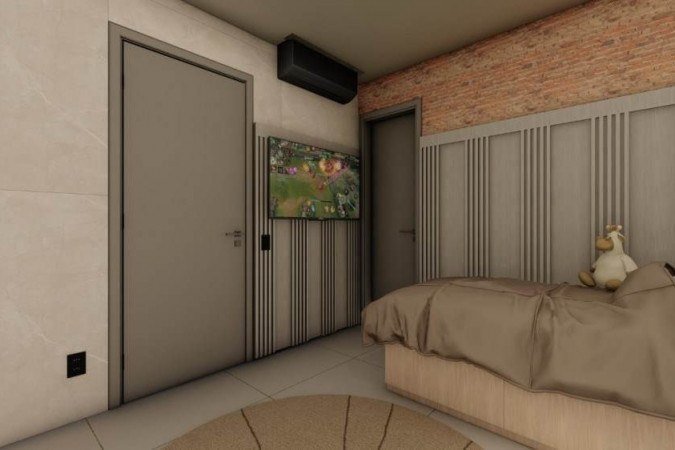 Quarto industrial, projetado por Edna Cortês 