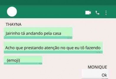 Troca de mensagens entre Monique Medeiros da Costa Silva de Almeida, mãe do menino Henry Borel, e Thayná de Oliveira Ferreira, babá da criança/ parte 5