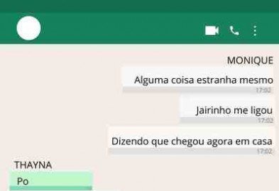 Troca de mensagens entre Monique Medeiros da Costa Silva de Almeida, mãe do menino Henry Borel, e Thayná de Oliveira Ferreira, babá da criança/ parte 9