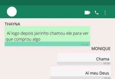 Troca de mensagens entre Monique Medeiros da Costa Silva de Almeida, mãe do menino Henry Borel, e Thayná de Oliveira Ferreira, babá da criança/ parte 1