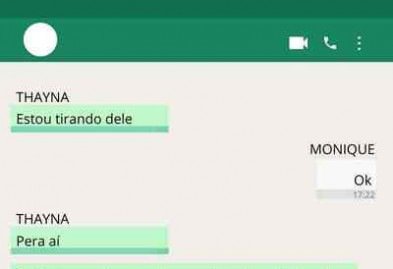 Troca de mensagens entre Monique Medeiros da Costa Silva de Almeida, mãe do menino Henry Borel, e Thayná de Oliveira Ferreira, babá da criança/ parte 10