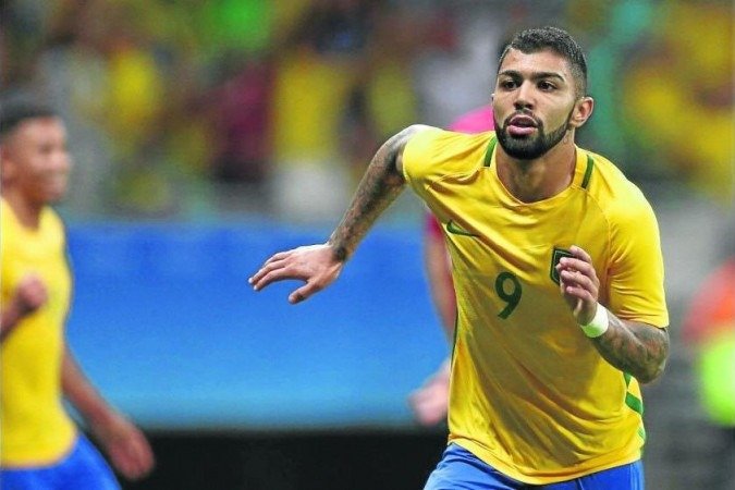 Weverton, do Palmeiras; e a dupla Gabigol (foto) e Rodrigo Caio, do Flamengo, foram titulares na conquista do inédito ouro nos Jogos Olímpicos do Rio-2016 - (crédito: Lucas Figueiredo/Mowa Press ) Weverton, do Palmeiras; e a dupla Gabigol (foto) e Rodrigo Caio, do Flamengo, foram titulares na conquista do inédito ouro nos Jogos Olímpicos do Rio-2016 - (crédito: Lucas Figueiredo/Mowa Press )