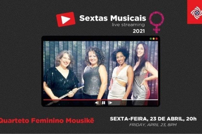 Quarteto Feminino Mousikë estará hoje (23/4) no Sextas Musicais da Casa Thomas Jefferson -  (crédito: Casa Thomas Jefferson/ Divulgação)
