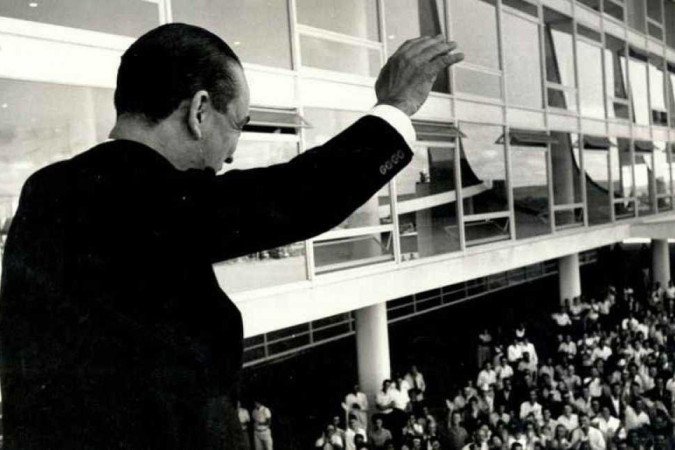 Histórias de Brasília. Juscelino Kubitschek (JK) na inauguração de Brasília.