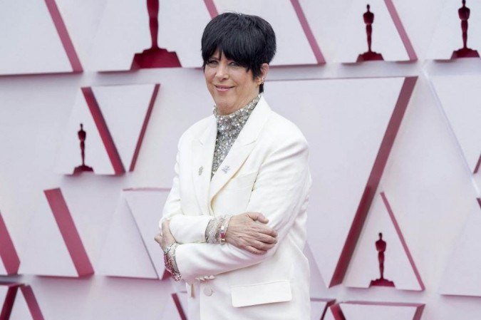 Diane Warren no tapete vermelho do Oscar 2021
