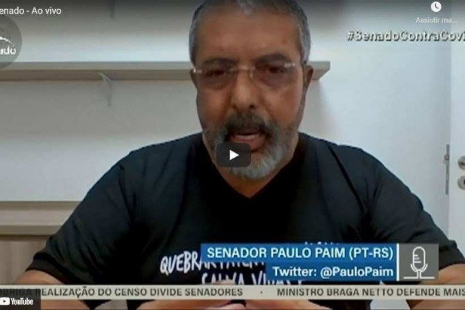 (crédito: Reprodução/ TV Senado) (crédito: Reprodução/ TV Senado)