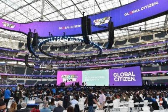 Inaugurado em 2020, o SoFiStadium, um dos estádios da abertura, é a arena mais cara da história dos esportes. Cinco bilhões de dólares foram necessários para construí-lo - (crédito: VALERIE MACON ) Inaugurado em 2020, o SoFiStadium, um dos estádios da abertura, é a arena mais cara da história dos esportes. Cinco bilhões de dólares foram necessários para construí-lo - (crédito: VALERIE MACON )