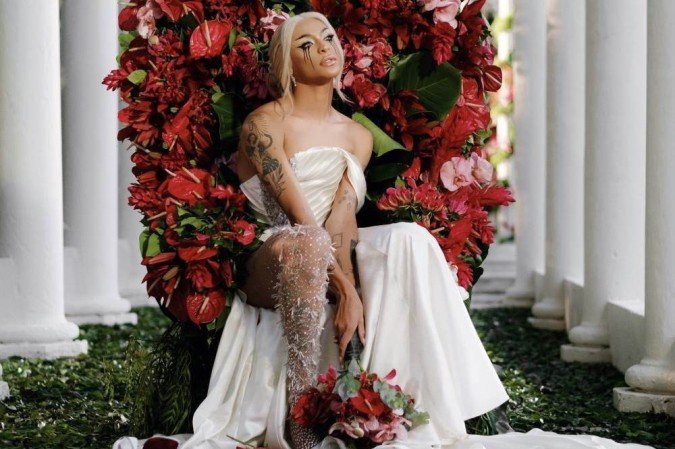 Pabllo Vittar falou sobre o single durante entrevista coletiva - (crédito: Ernna Cost/ @ernnacost) Pabllo Vittar falou sobre o single durante entrevista coletiva - (crédito: Ernna Cost/ @ernnacost)