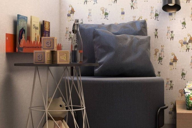 A designer de interiores Ericka Sales optou por exaltar o lado l&uacute;dico neste espa&ccedil;o 