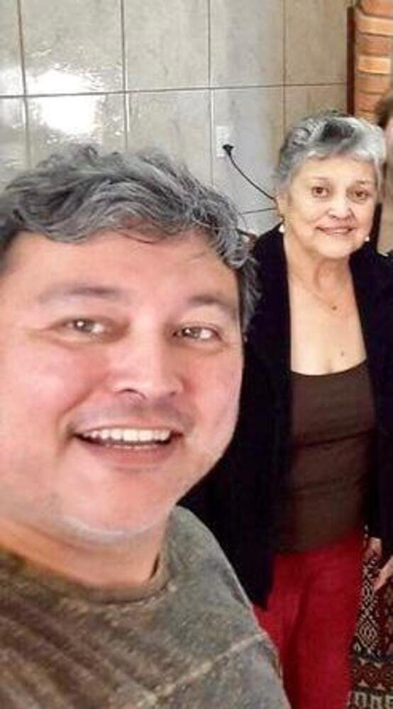 Paulo Nunes e sua m&atilde;e, dona Evanilda