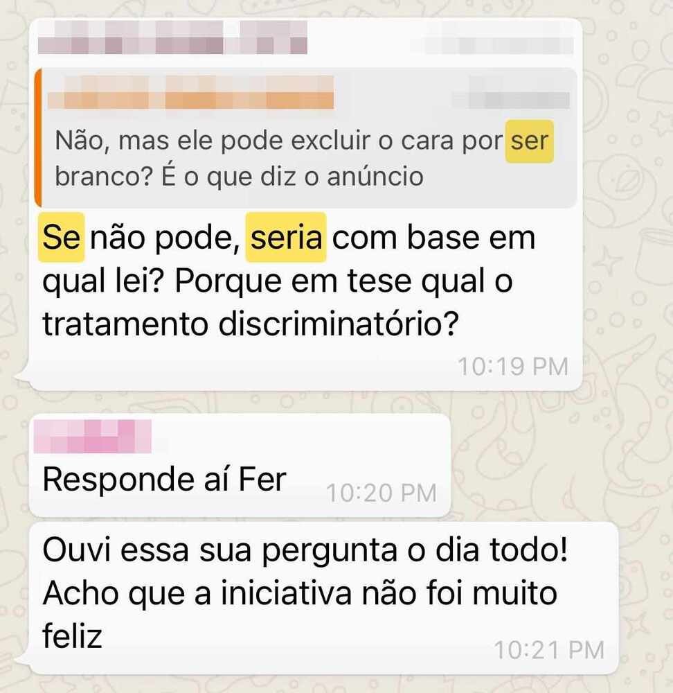 Suposto caso de racismo entre advogados do DF