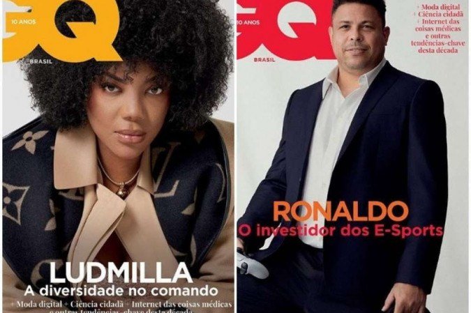 Capas comemorativas dos 10 anos da GQ -  (crédito: Reprodução/ Instagram)