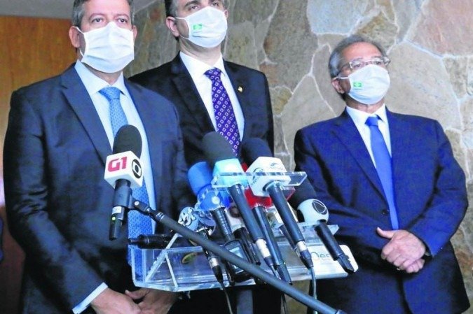Lira, Pacheco e Guedes: o Congresso tende a fatiar a proposta de reforma tributária, Ministério da Economia busca unificar PIS/Cofins - (crédito: sfdas) Lira, Pacheco e Guedes: o Congresso tende a fatiar a proposta de reforma tributária, Ministério da Economia busca unificar PIS/Cofins - (crédito: sfdas)