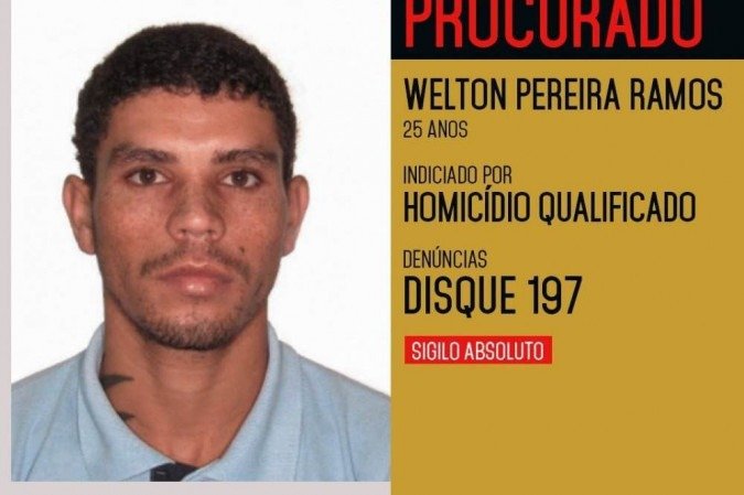 Welton está foragido e foi indiciado por homicídio qualificado - (crédito: PCDF/Divulgação) Welton está foragido e foi indiciado por homicídio qualificado - (crédito: PCDF/Divulgação)