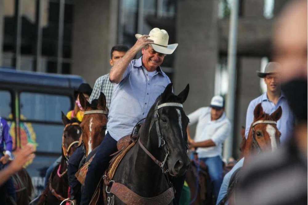 Manifestação na Esplanada dos Ministérios neste sábado com Bolsonaro