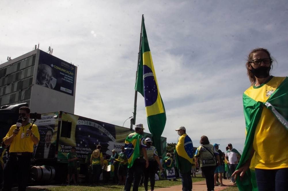 Ato pró-Bolsonaro na Esplanada no sábado (15/5)