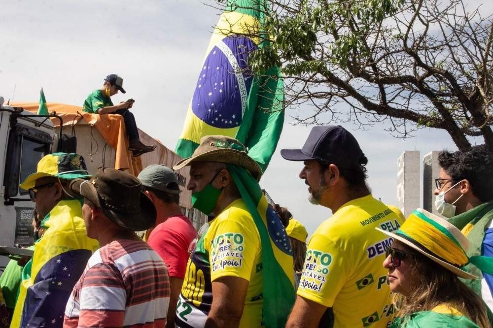 Ato pró-Bolsonaro na Esplanada no sábado (15/5)