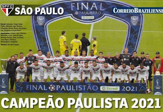 Confira O Poster Do Campeao Paulista De 2021 Sao Paulo