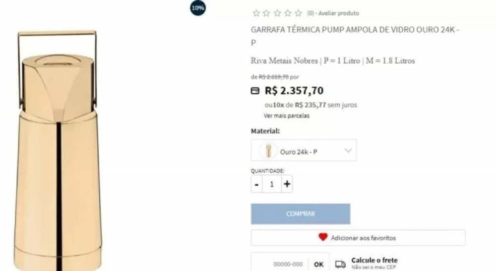 Simone faz aniversário e ganha garrafa térmica de ouro de R$ 2.350