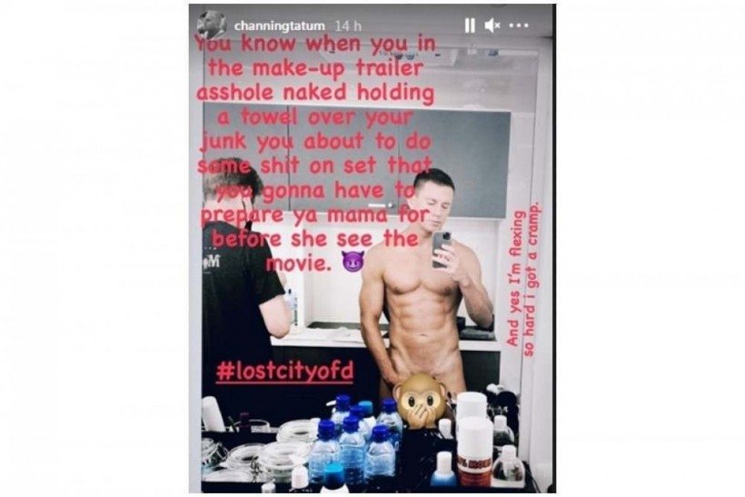 Ator Channing Tatum posa nu para stories no pr&oacute;prio instagram