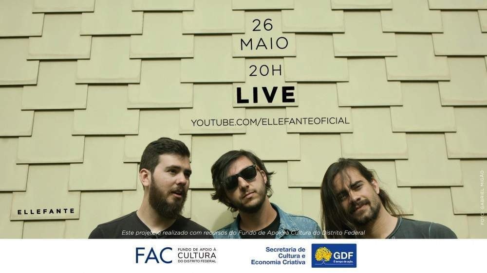 Banda brasiliense Ellefante apresenta live gratuita nesta quarta-feira (26/5).