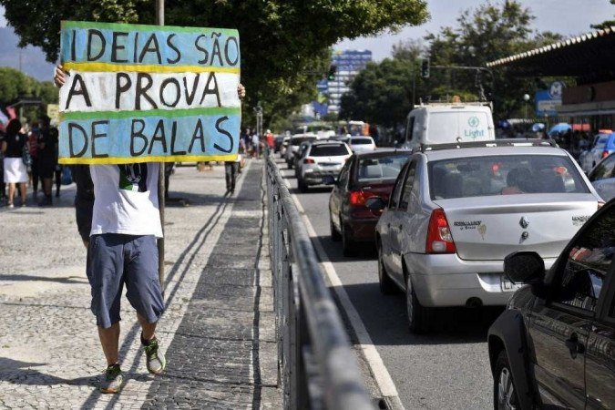 PROTESTO NO RIO DE JANEIRO CONTRA BOLSONARO