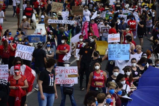 Manifestações contra Bolsonaro em Brasília
