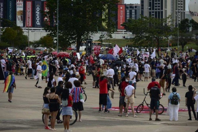 Manifestações contra Bolsonaro em Brasília