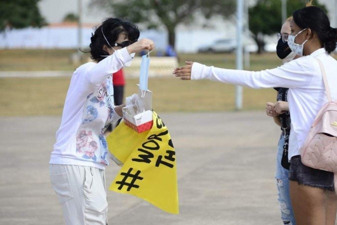 Manifestações contra Bolsonaro em Brasília