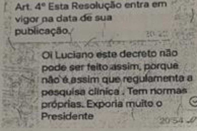 Troca de mensagem entre Nise e Luciano Azevedo -  (crédito: divulgação)