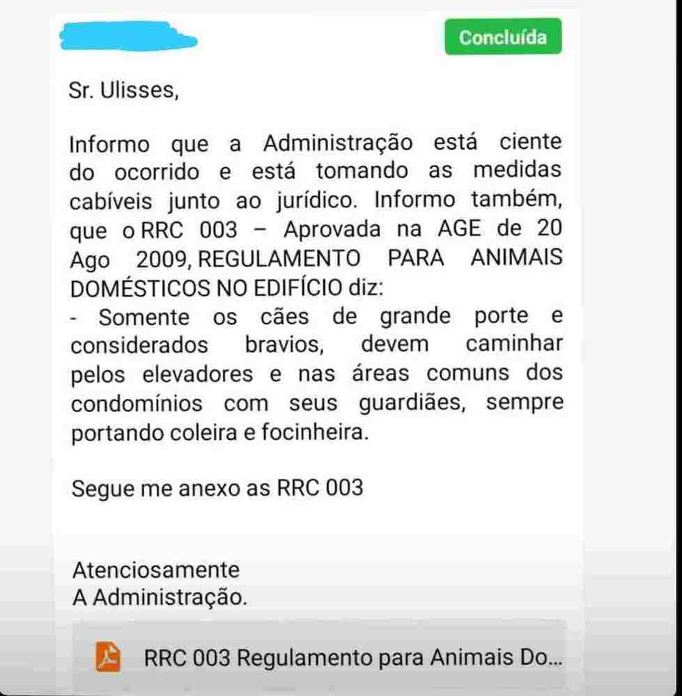 O dono do cão diz que o policial acumula outras confusões com vizinhos no condomínio