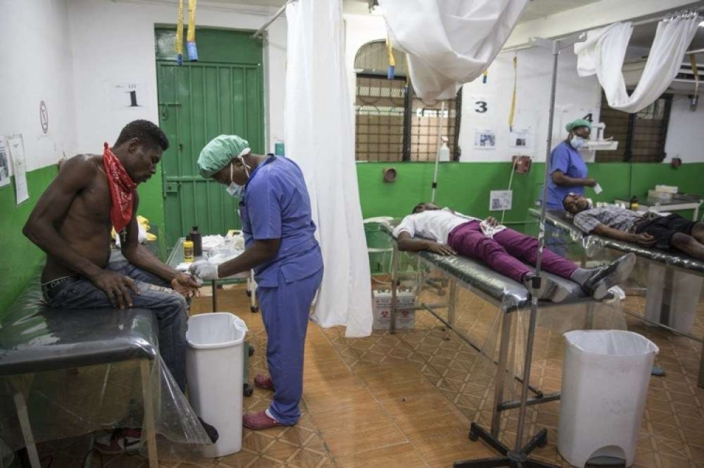 TO GO WITH AFP STORY BY Amelie BARON 'In gang-ridden Haiti, Doctors Without Borders hospital vital for poor'