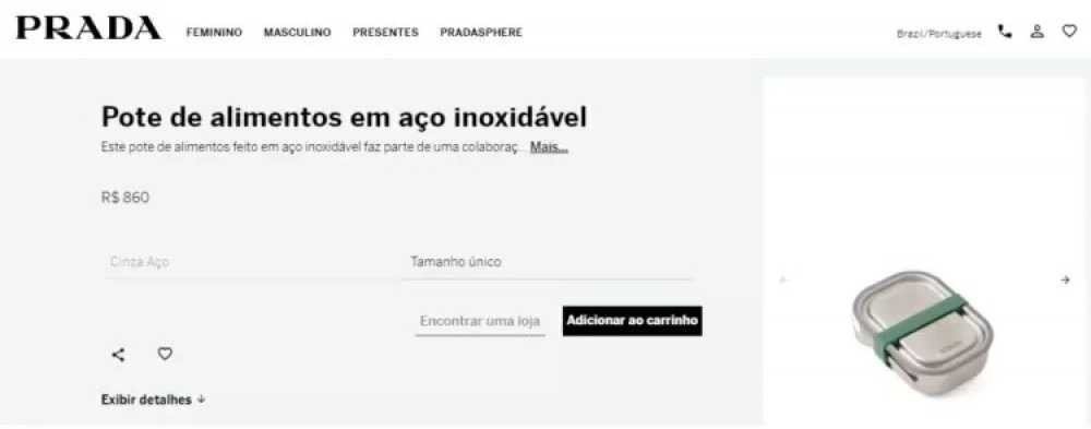 Cacau Protásio ganha marmita da Prada