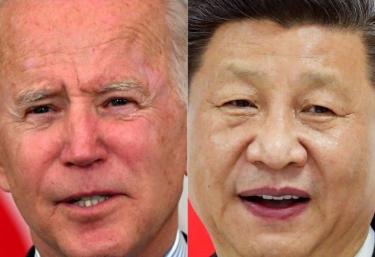 Joe Biden (EUA) e Xi Jinping (CHI) / Nicholas Kamm, Ludovic MARIN / AFP