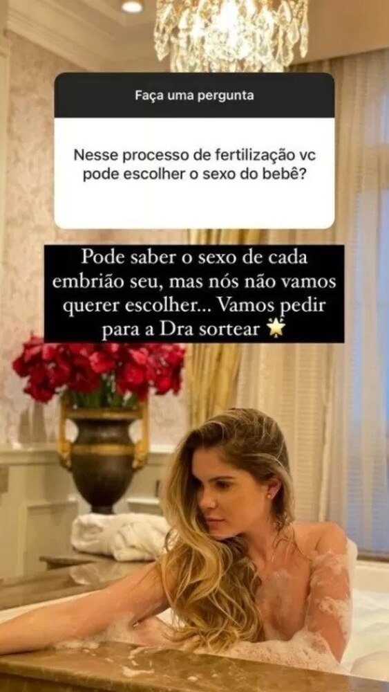 B&aacute;rbara Evans fala sobre fertiliza&ccedil;&atilde;o in vitro