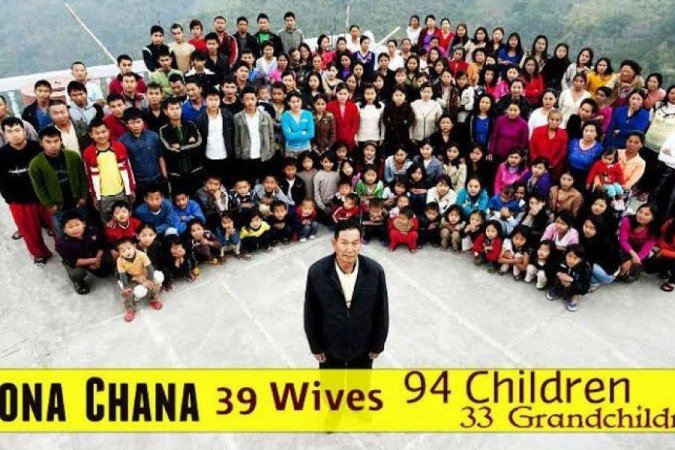 Pai da maior família do mundo morre em Mizoram, Índia