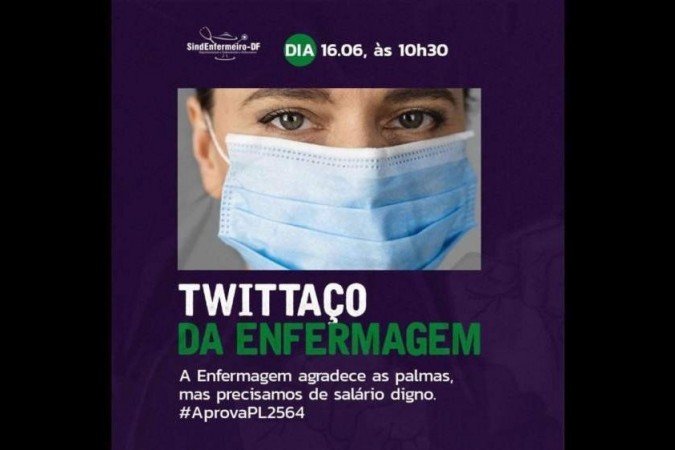 (crédito: Reprodução / Instagram do SindEnfermeiro-DF) (crédito: Reprodução / Instagram do SindEnfermeiro-DF)