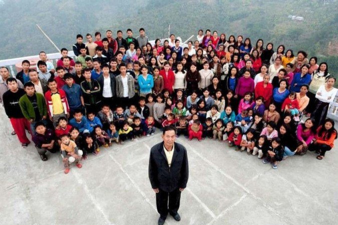 Pai da maior família do mundo falece aos 76 anos, em Mizoram, Índia