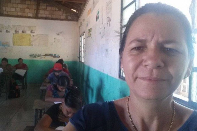 Enisandra trabalha na área de educação indígena há 12 anos - (crédito: Arquivo Pessoal) Enisandra trabalha na área de educação indígena há 12 anos - (crédito: Arquivo Pessoal)