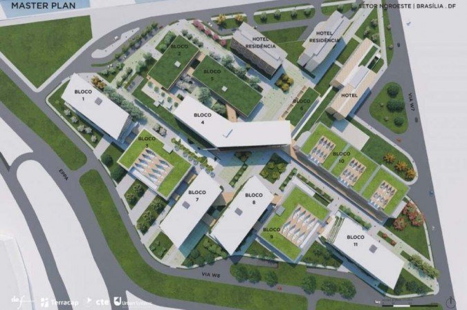 O terreno de 61,8 mil m² está localizado às margens da via W7 -  (crédito: Divulgação/Terracap)